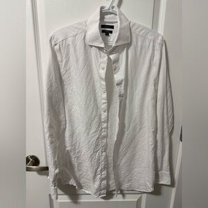 RE&CO Men's Linen White Dress Shirt